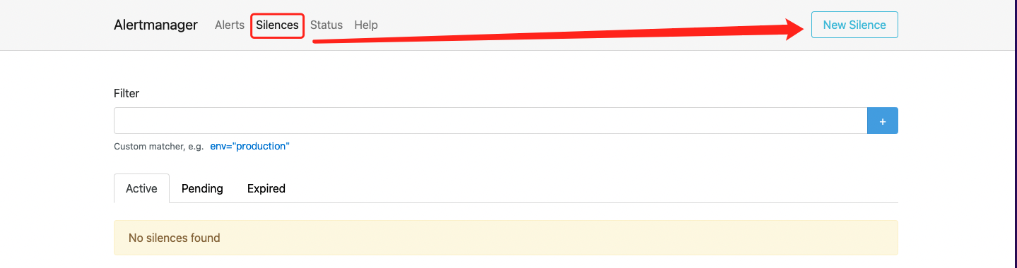 alertmanager silence config step 1